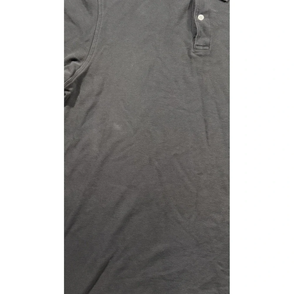 Banana Republic Polo Shirt Mens Large Gray Short Sleeve Cotton Preppy Casual